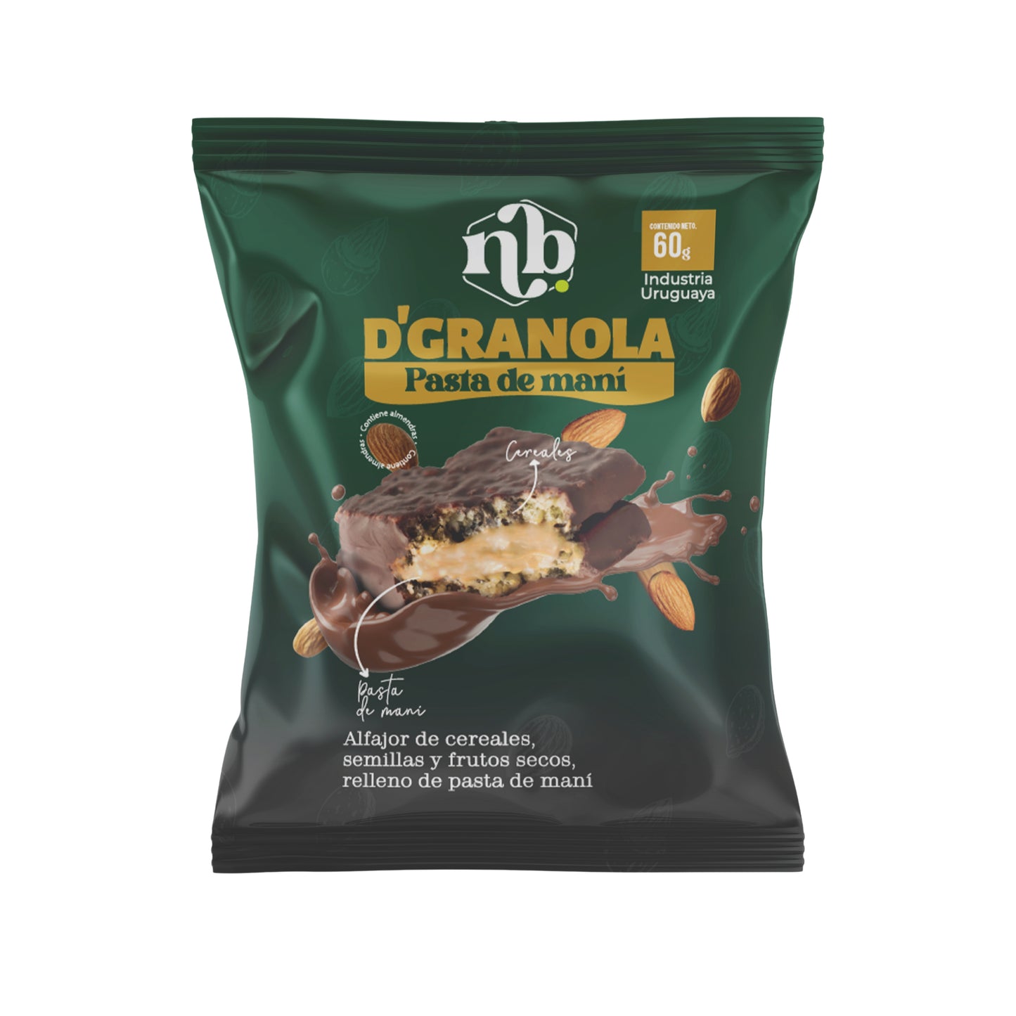 Alfajor de granola / Pasta de maní x8