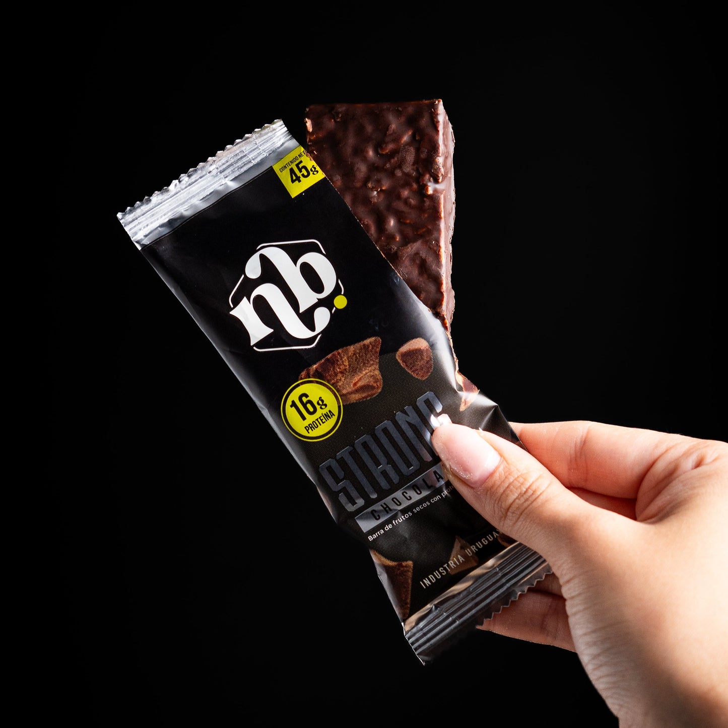 Barra proteina STRONG / Chocolate negro x12