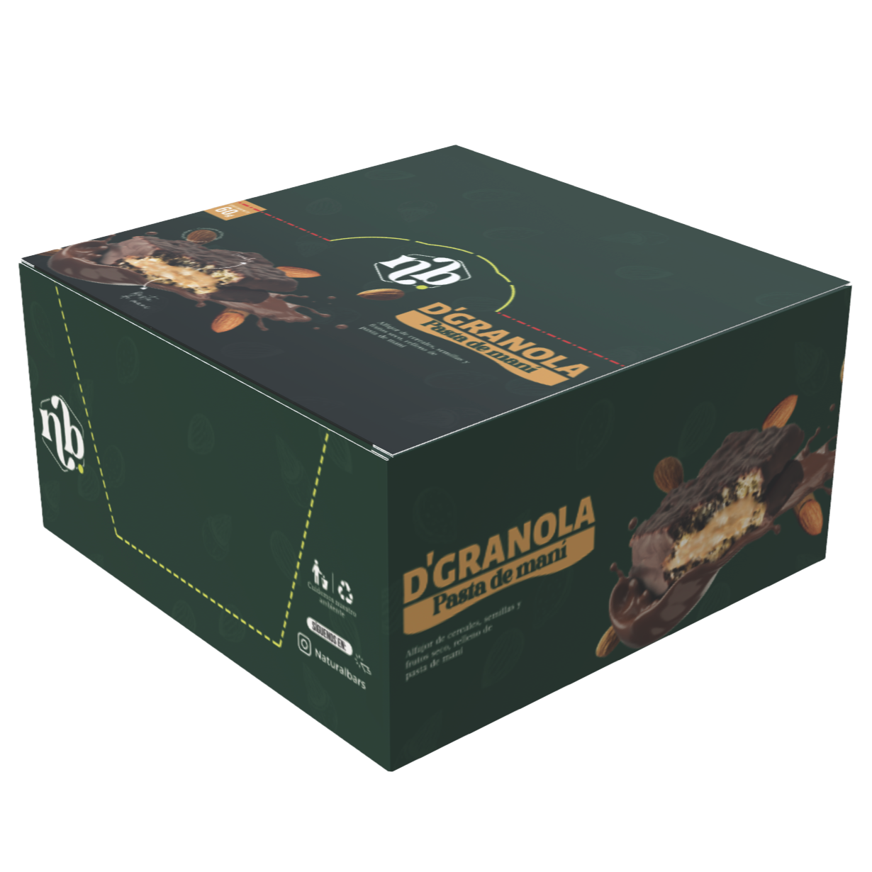 Alfajor de granola / Pasta de maní x8