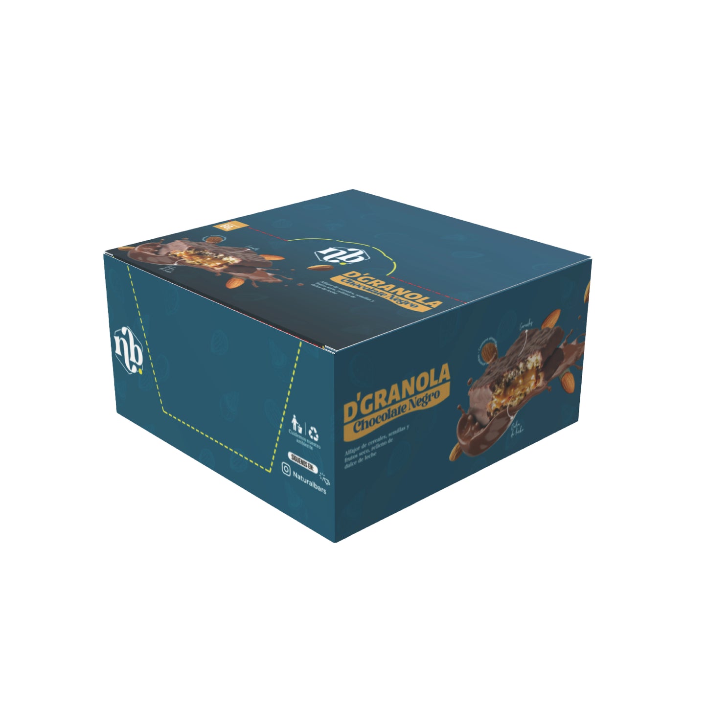 Alfajor de granola / Chocolate negro x 8