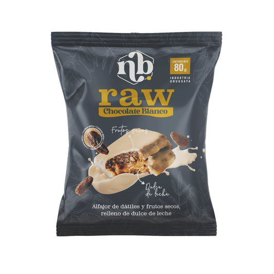 Alfajor datiles RAW / Chocolate blanco x8