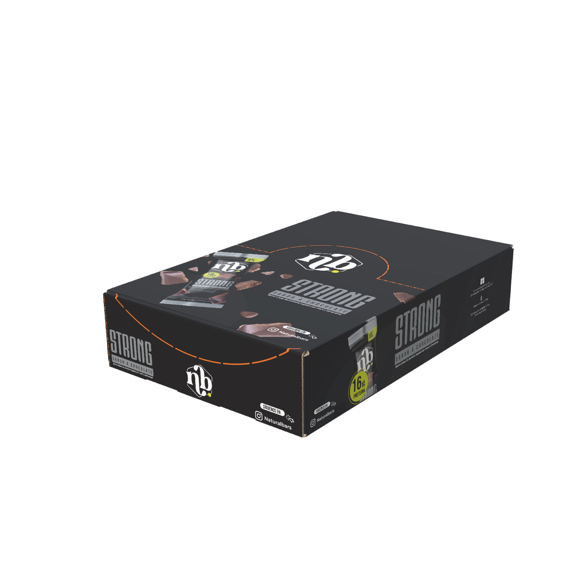 Barra proteina STRONG / Chocolate negro x12