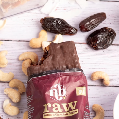 Alfajor datiles RAW / Chocolate negro x8