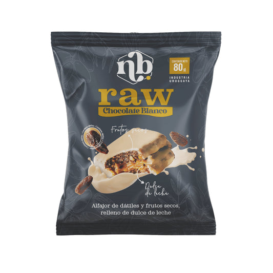 Alfajor datiles RAW / Chocolate blanco x8